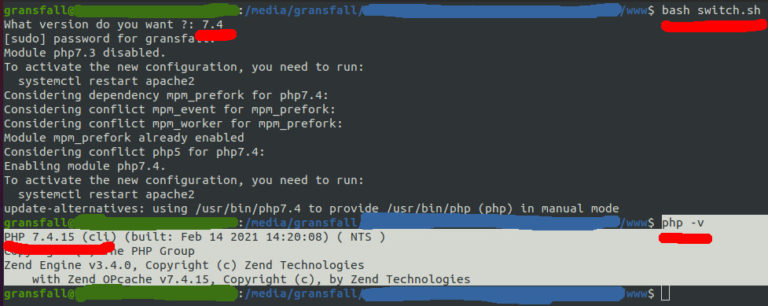 switch php version mac brew